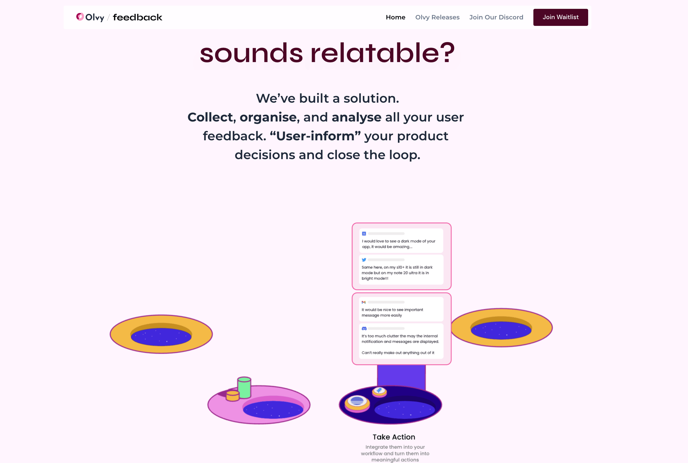 Olvy Landing Page with Illustrations 